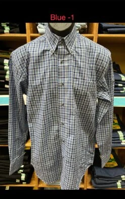 Men's Wrangler 112316671 Riata Long Sleeve Assorted Plaids Classic Fit Shirt