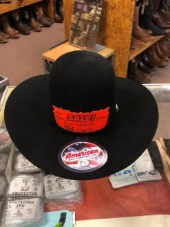 American Hat 15X Black Open Crown Felt Hat LAST ONE Size 6 3/4