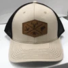 Hunters Logo Leather Patch HW-LOS-TBR Tan/Brown Snap Back Trucker Cap -Western Cowboy Clothing image 48a22130 a6ea 4e1d 9886 3a02cb6a96a1