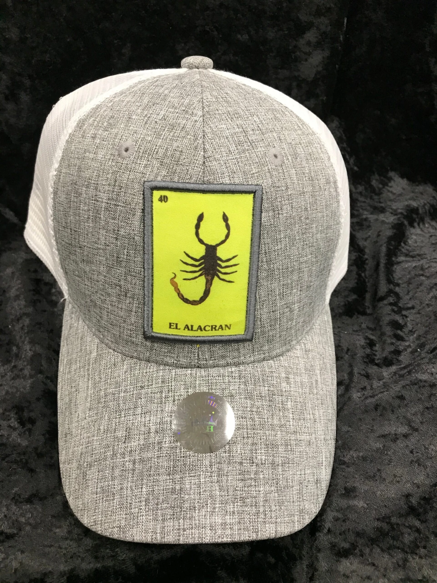 HEATHER GREY EL ALACRAN SCORPION TRUCKER CAP 3 HEATHER GREY EL ALACRAN SCORPION TRUCKER CAP