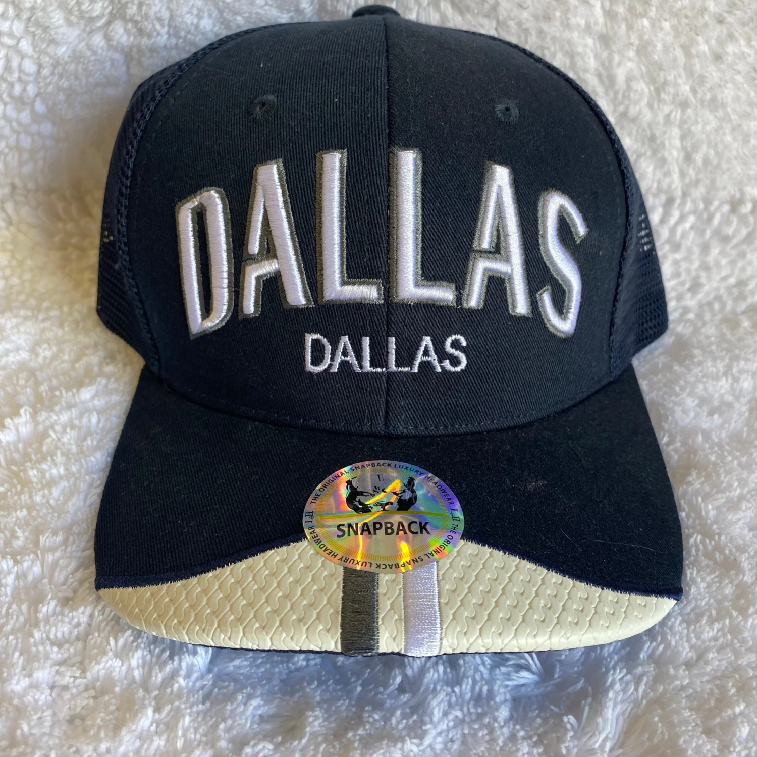 Dallas Navy & White Snap Back Cap 3 Dallas Navy & White Snap Back Cap