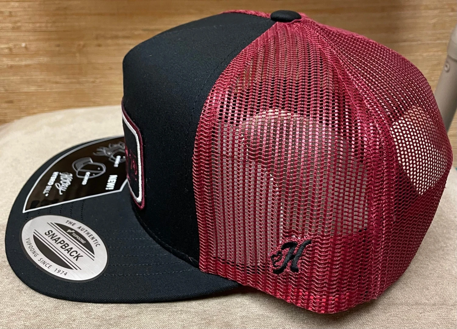 Hooey "7252T-BK" Mississippi State "Hail State" Patch Black/Maroon Snap Back Cap 4 Hooey "7252T-BK" Mississippi State "Hail State" Patch Black/Maroon Snap Back Cap - Image 2