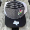 Cambridge Serape Cactus Stripes Black/White Snap Back Trucker Cap -Western Cowboy Clothing image aa176116 dce6 4ab6 bf8a b234620796e6