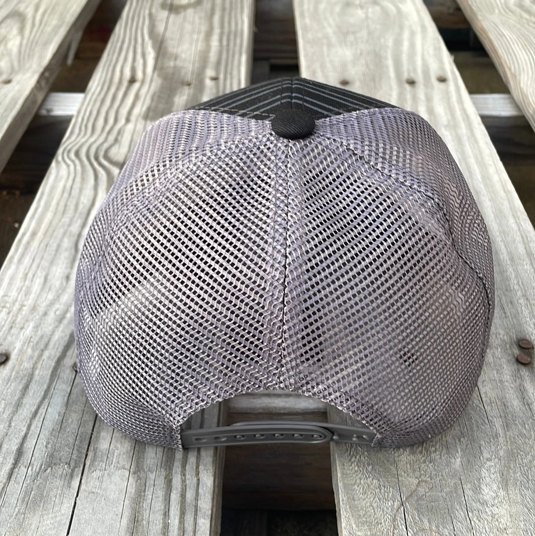 Cambridge Longhorn Stripes Black/Grey Snap Back Trucker Cap 6 Cambridge Longhorn Stripes Black/Grey Snap Back Trucker Cap - Image 4