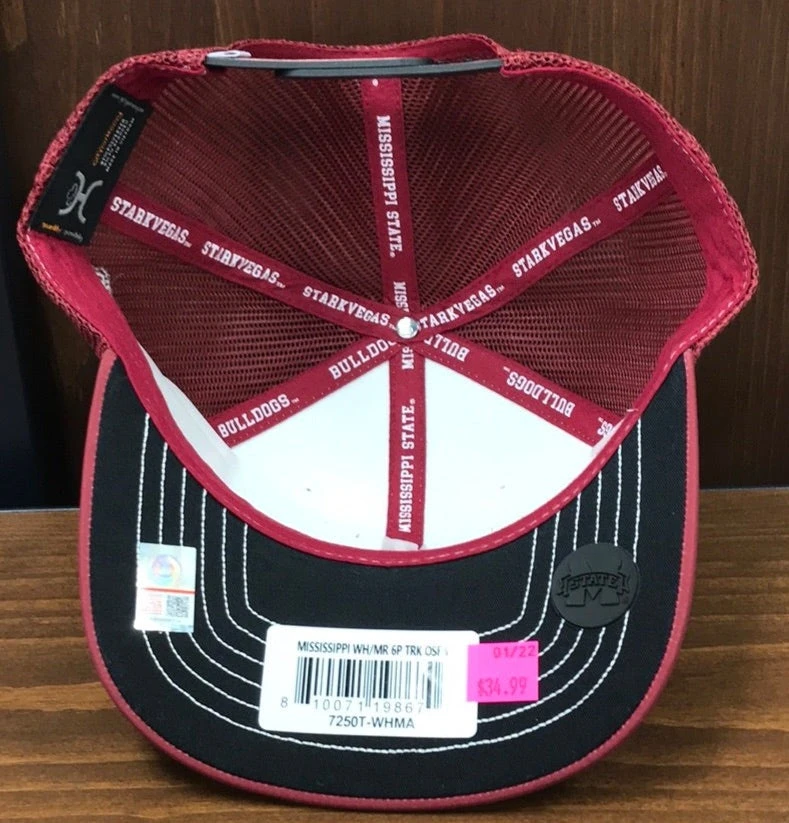 Hooey 7250T-WHMA MISSISSIPPI STATE HOOEY LOGO CAP MAROON/WHITE 5 Hooey 7250T-WHMA MISSISSIPPI STATE HOOEY LOGO CAP MAROON/WHITE - Image 3