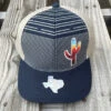 Cambridge Serape Cactus Stripes Navy/Grey Snap Back Trucker Cap -Western Cowboy Clothing image dd63832c 7deb 4914 92e7 97046169626d