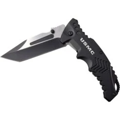 USMC M-A1058BK BLACK SPRING ASSISTED KNIFE 12 USMC M-A1058BK BLACK SPRING ASSISTED KNIFE -Western Cowboy Clothing m a1058bk 07halfopen 04zx8nqmg3koapog