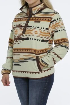 Women's Cinch MAK9820010 Green Aztec Print Polar Fleece Pullover (SHOP IN-STORES TOO) 9 Women's Cinch MAK9820010 Green Aztec Print Polar Fleece Pullover (SHOP IN-STORES TOO) -Western Cowboy Clothing mak9820010 2