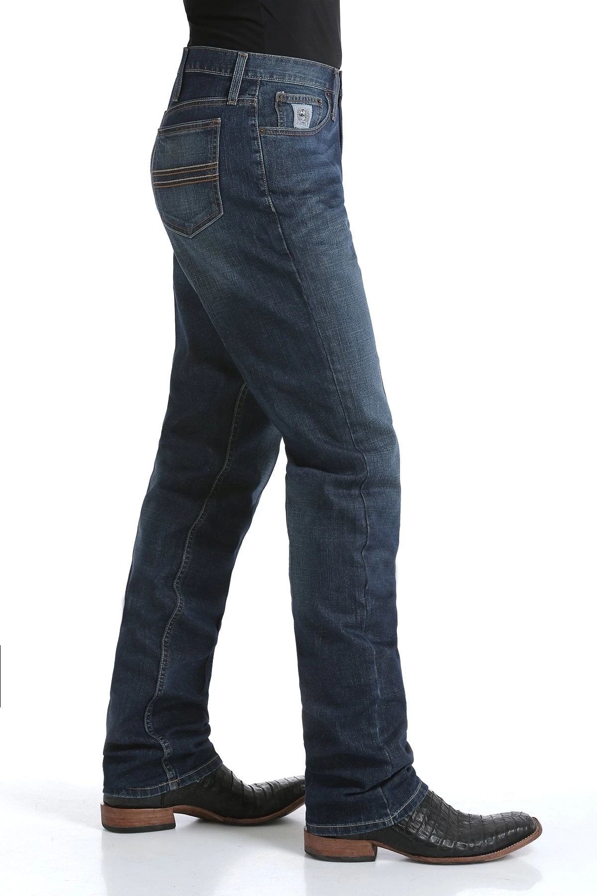 Men's Cinch MB98034006 Silver Label Dark Stonewashed Arena Flex Jean (SHOP IN-STOCK TOO) 4 Men's Cinch MB98034006 Silver Label Dark Stonewashed Arena Flex Jean (SHOP IN-STOCK TOO) - Image 2