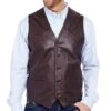 Cripple Creek ML3059-21 Brown Lamb Skin Leather Vest 2 Cripple Creek ML3059-21 Brown Lamb Skin Leather Vest -Western Cowboy Clothing ml3021 1