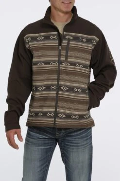 Cinch MWJ1583002 Men's Brown Blanket Stripe Bonded Jacket (SHOP IN-STORES TOO)