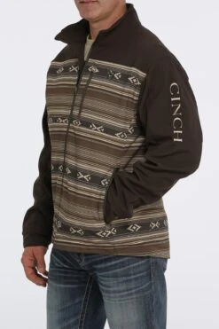 Cinch MWJ1583002 Men's Brown Blanket Stripe Bonded Jacket (SHOP IN-STORES TOO) -Western Cowboy Clothing mwj1583002 2