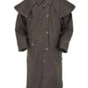 Men's Outback Trading Co 2042-BRN Long Brown Low Rider Oilskin Duster Coat