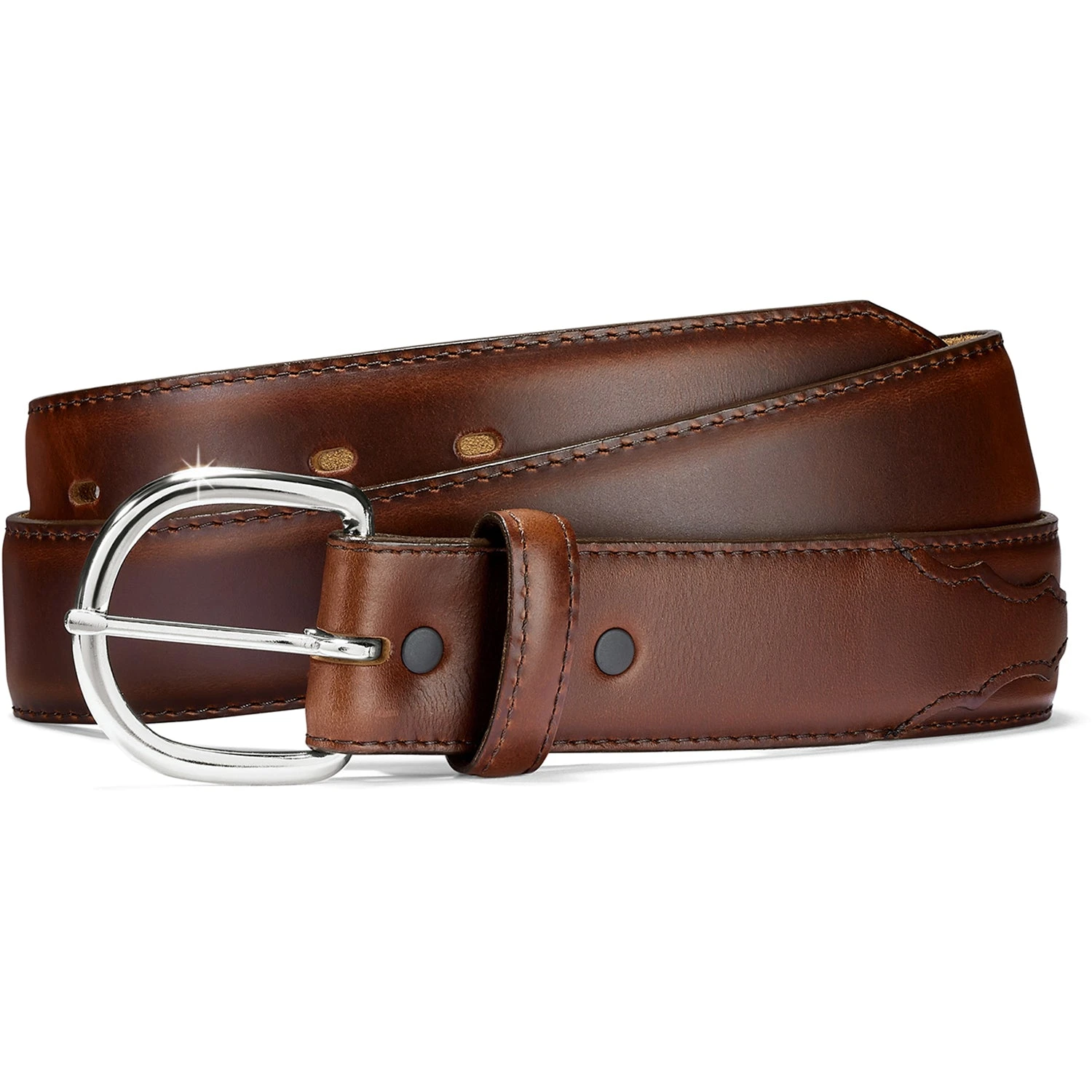 Silver Creek 53717 Brown Classic Western Belt 3 Silver Creek 53717 Brown Classic Western Belt