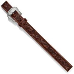 Tony Lama C40065 Brown Floral Hand Tooled Belt -Western Cowboy Clothing qic40065 03