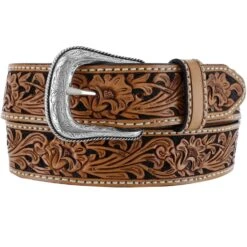 Tony Lama C42504 Tan Veracruz Vine Belt