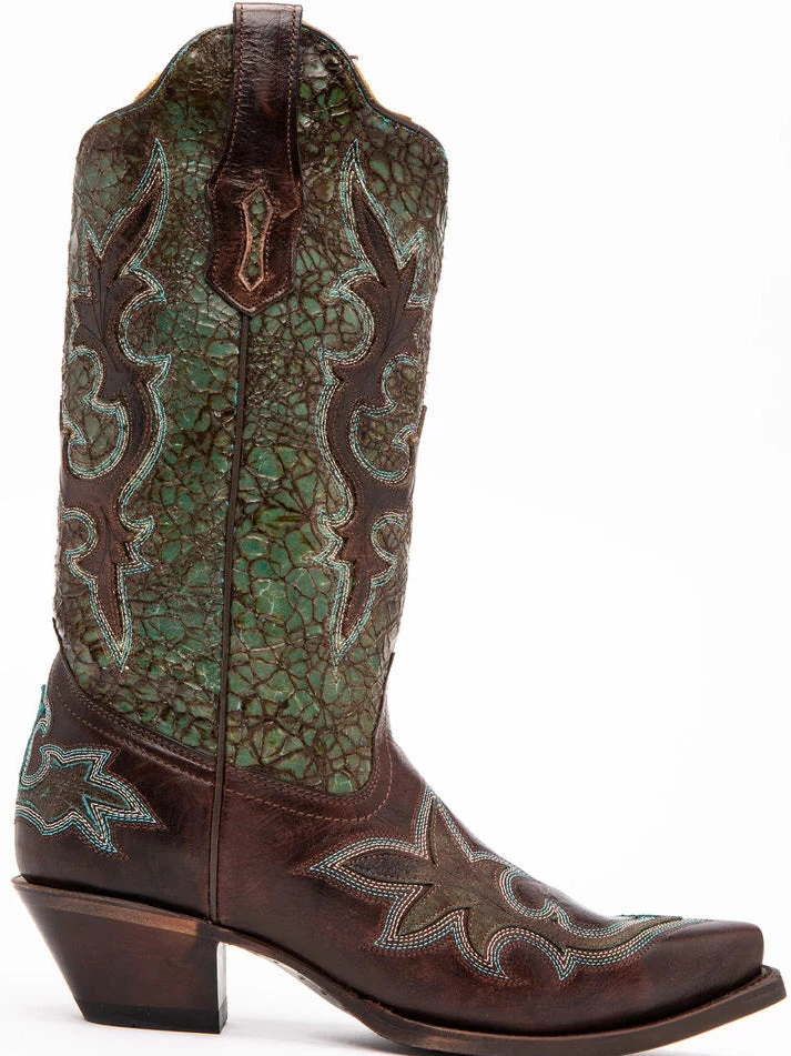 Corral Boots Corral R1178 13" Turquoise Snip Toe *CLOSEOUT* 4 Corral Boots Corral R1178 13" Turquoise Snip Toe *CLOSEOUT* - Image 2