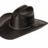 Resistol RSASCWBJA4107 Asphalt Cowboy Black Palm Leaf Straw Hat (SHOP IN-STORES)