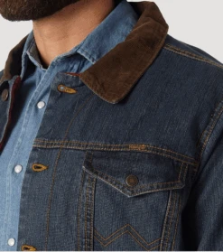Wrangler 74265RT Pre-washed Denim Blanket Lined Rustic 14.75 Oz. Heavyweight Jacket -Western Cowboy Clothing wrang3
