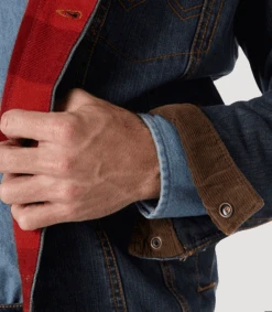 Wrangler 74265RT Pre-washed Denim Blanket Lined Rustic 14.75 Oz. Heavyweight Jacket -Western Cowboy Clothing wrang4